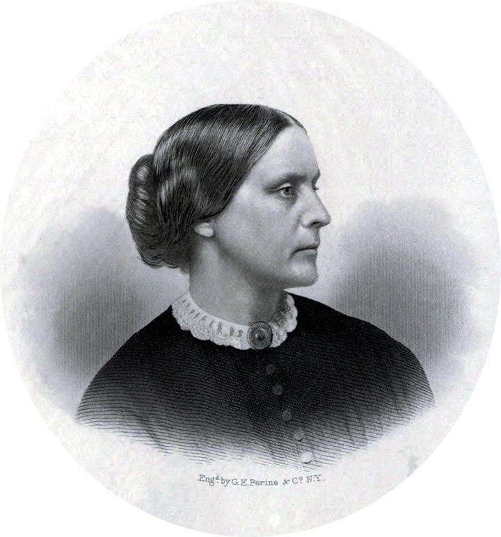 Susan B Anthony #14 Public relations portrait of Susan B. Anthony as used in the History of Woman Suffrage by Anthony and Elizabeth Cady Stanton, Volume I, published in 1881 Engraved by G.E. Perine & Co., NY copy