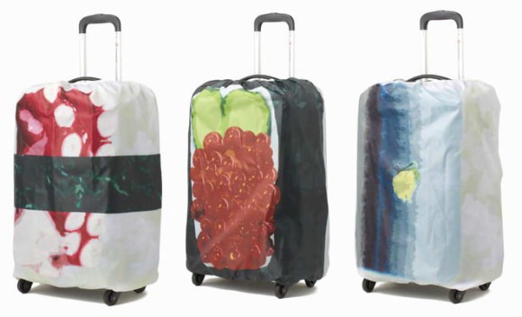 Three sushi suitcase covers