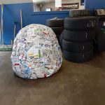 Tire sticker balls