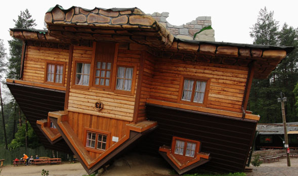 Upside down house Szymbark Poland