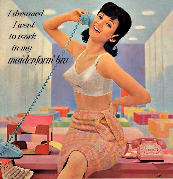 1958 women's Maidenform twice over bra curvier cling longer-lasting vintage  ad
