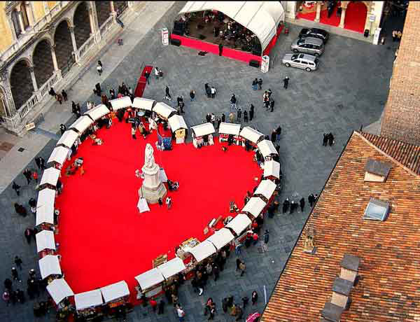 giant heart in Piazza dei Signori Verona Italy #2