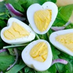 heart-shaped eggs