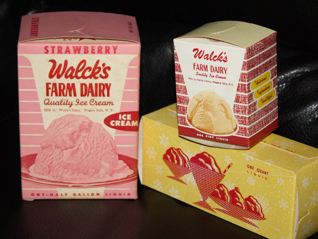 Vintage ice cream packaging