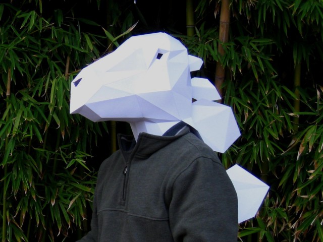 Dino papercraft mask