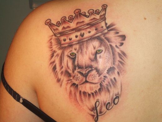 king-leo-zodiac-tattoo-on-back-shoulder - Pee-wee's blog