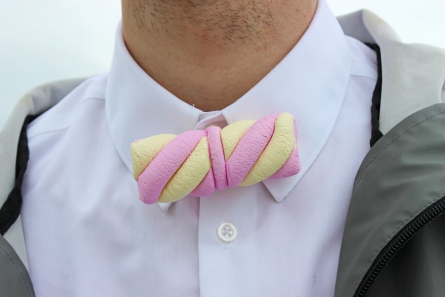 marshmallow candy bowtie