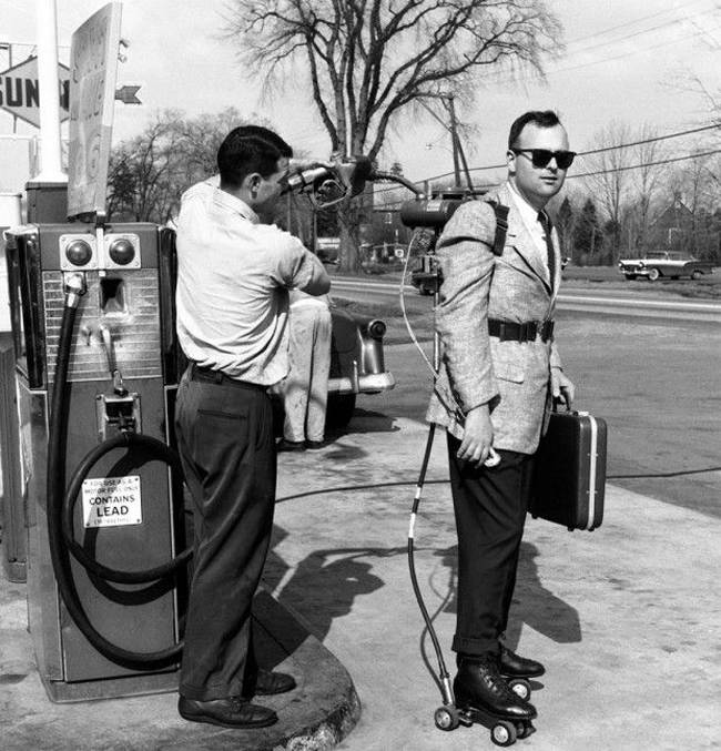 motorized roller skates powered by gas 1961