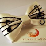music embroidery bowtie