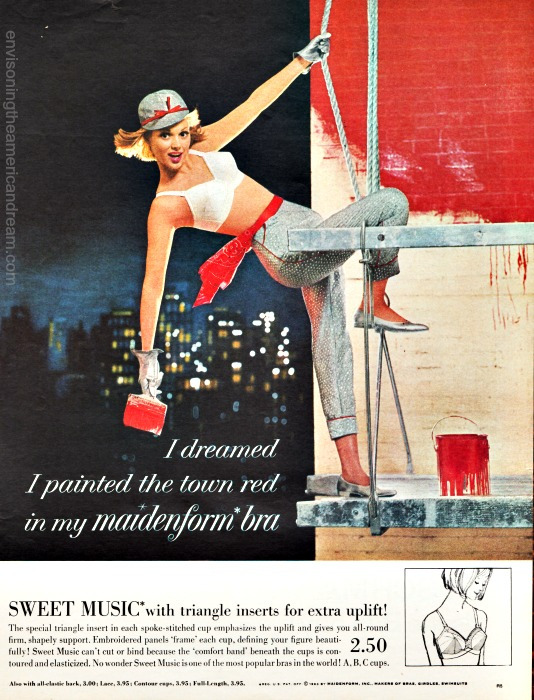 1957 Vintage Lingerie Ad for Maidenform Bra I Dreamed I Posed for