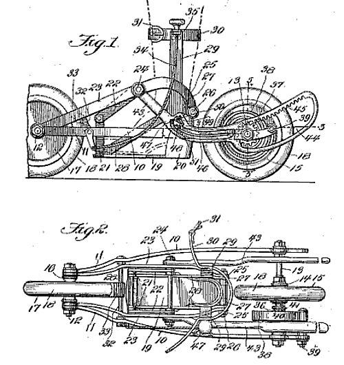 pedal skates #1 patent drawings