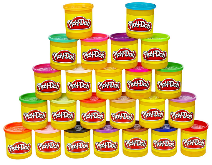 play doh stacked