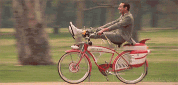 Pee-wee Herman on his bike!!