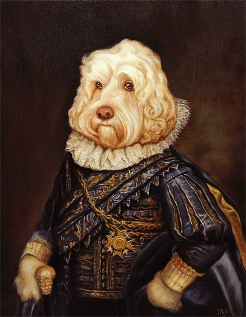 royal dog portrait