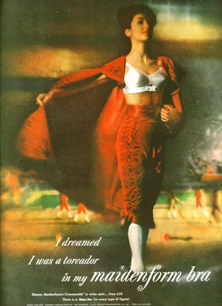 1955 Maidenform Bras Vintage Print Ad 10x14 I dreamed I was a