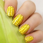 Corn on the cob nail art