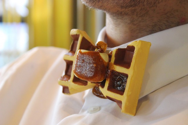 Waffle and butter bowtie