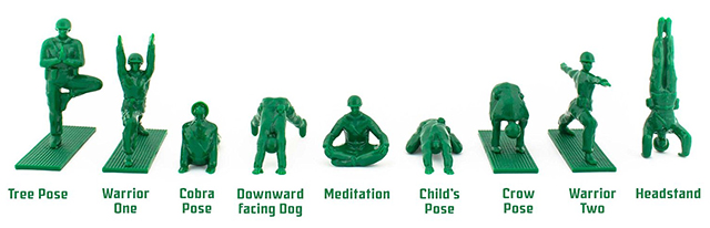 Look at These Little Green Army Men Doing Yoga!! - Pee-wee's blog